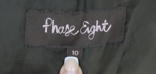 Phase Eight Women’s Brown Hooded Puffer Coat Size 10 Down Filled