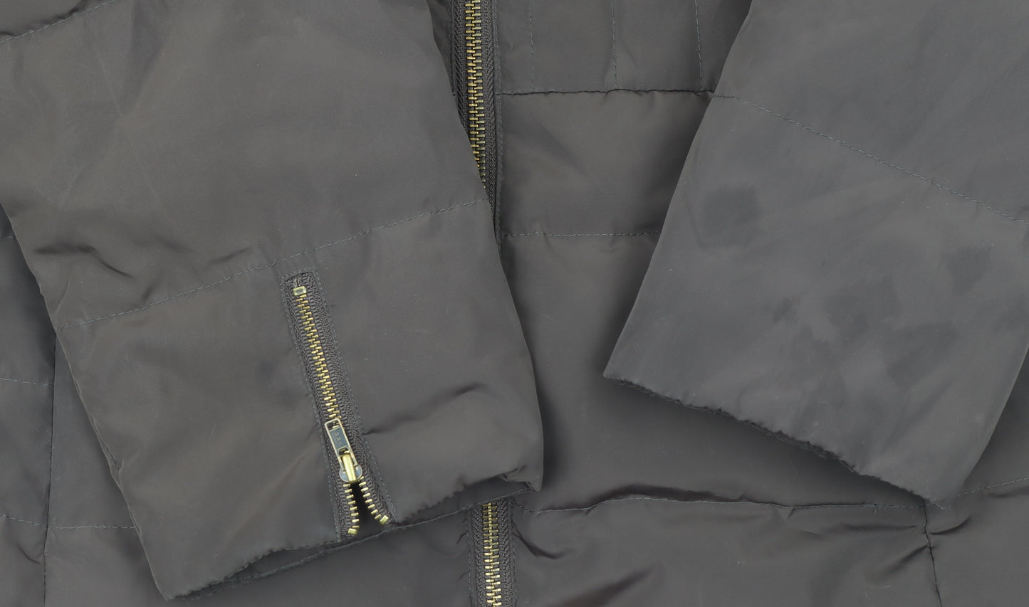 Phase Eight Women’s Brown Hooded Puffer Coat Size 10 Down Filled