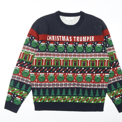 Next Men’s Multicoloured Christmas Trumper Jumper L Knit Pullover
