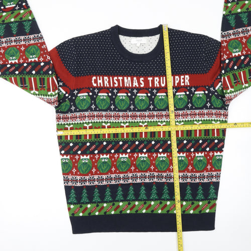 Next Men’s Multicoloured Christmas Trumper Jumper L Knit Pullover