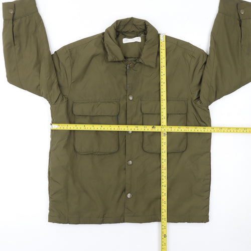 Zara Girls Green Mid-Length Padded Basic Jacket Size 9 Years