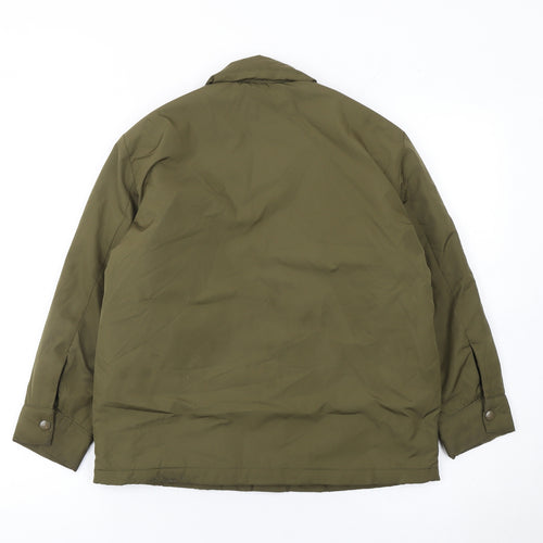 Zara Girls Green Mid-Length Padded Basic Jacket Size 9 Years