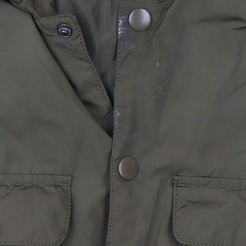 Zara Girls Green Mid-Length Padded Basic Jacket Size 9 Years