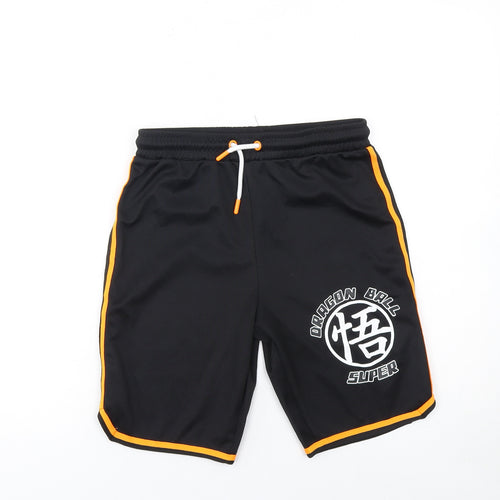 Dragon Ball Super Boys Black 9-10 Years Athletic Shorts Polyester