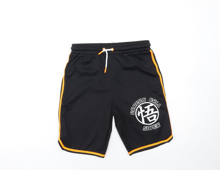 Dragon Ball Super Boys Black 9-10 Years Athletic Shorts Polyester