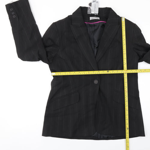 Atmosphere Womens Black Pinstripe Blazer UK 16 Single-Breasted Jacket