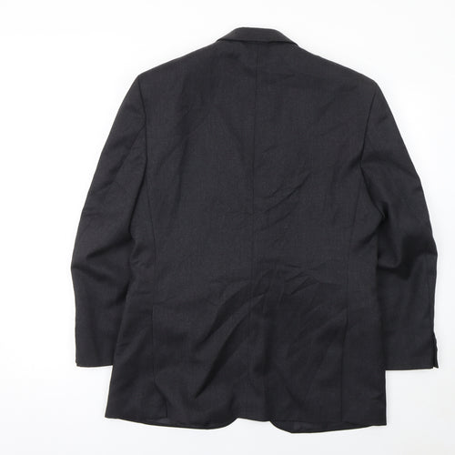 Centaur Original Men's Black Wool Blend 38 Short Blazer Jacket