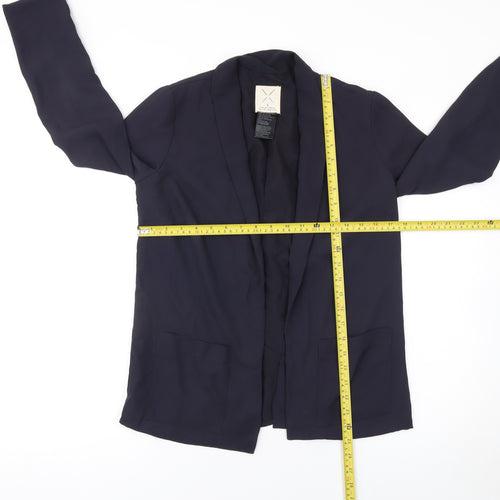Pins and Needles Womens Navy Shawl Collar Blazer Jacket Size S Polyester