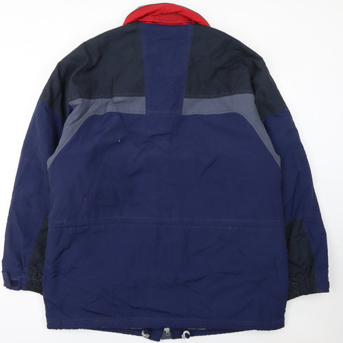 Melka Men's Blue Winter Parka Jacket Size 52 Regular Fit Full Zip Hooded
