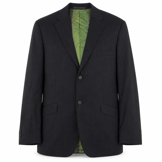 Ted Baker Men’s Black Pinstripe 44L Wool Suit Jacket