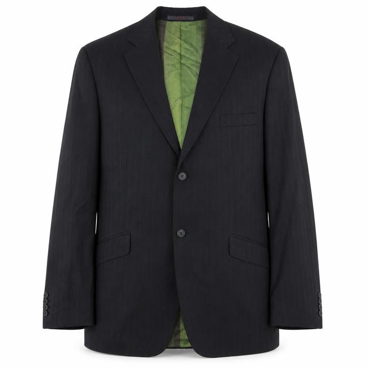 Ted Baker Men’s Black Pinstripe 44L Wool Suit Jacket