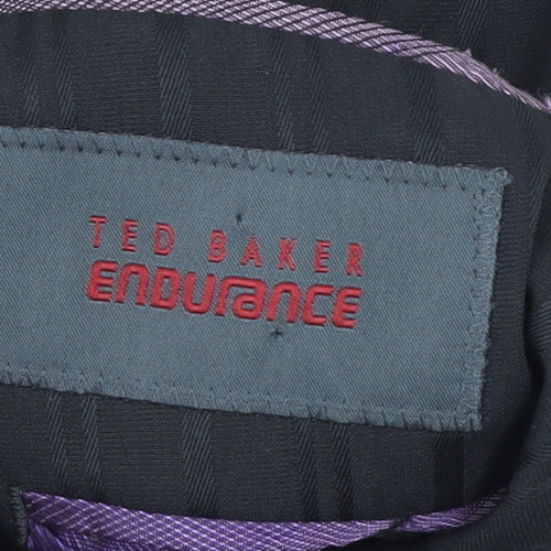 Ted Baker Men’s Black Pinstripe 44L Wool Suit Jacket