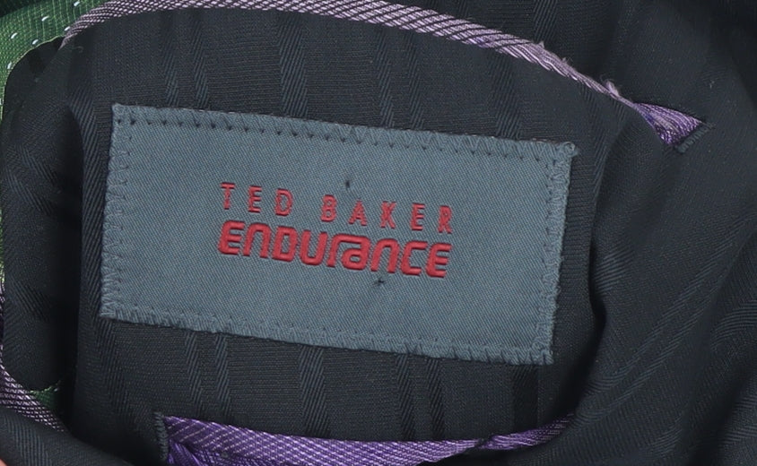 Ted Baker Men’s Black Pinstripe 44L Wool Suit Jacket