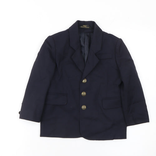 Marks and Spencer Boys Blue Wool Blazer 4 Years Formal Jacket