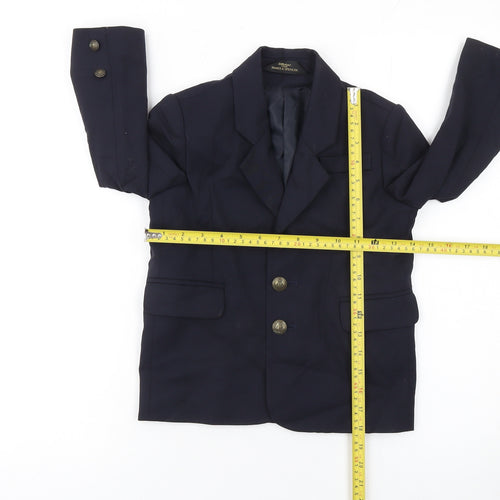 Marks and Spencer Boys Blue Wool Blazer 4 Years Formal Jacket