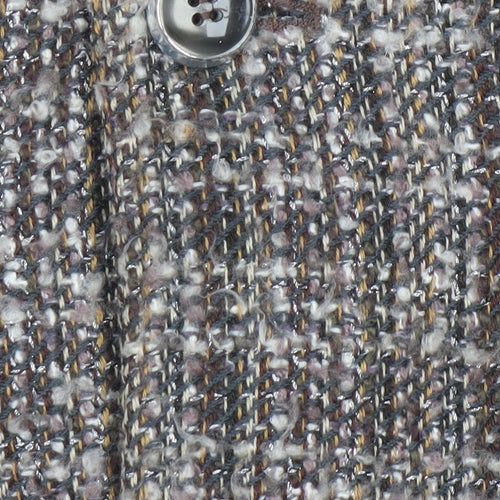 Marks and Spencer Womens Brown Bouclé Blazer Jacket Size 18 Classic Check