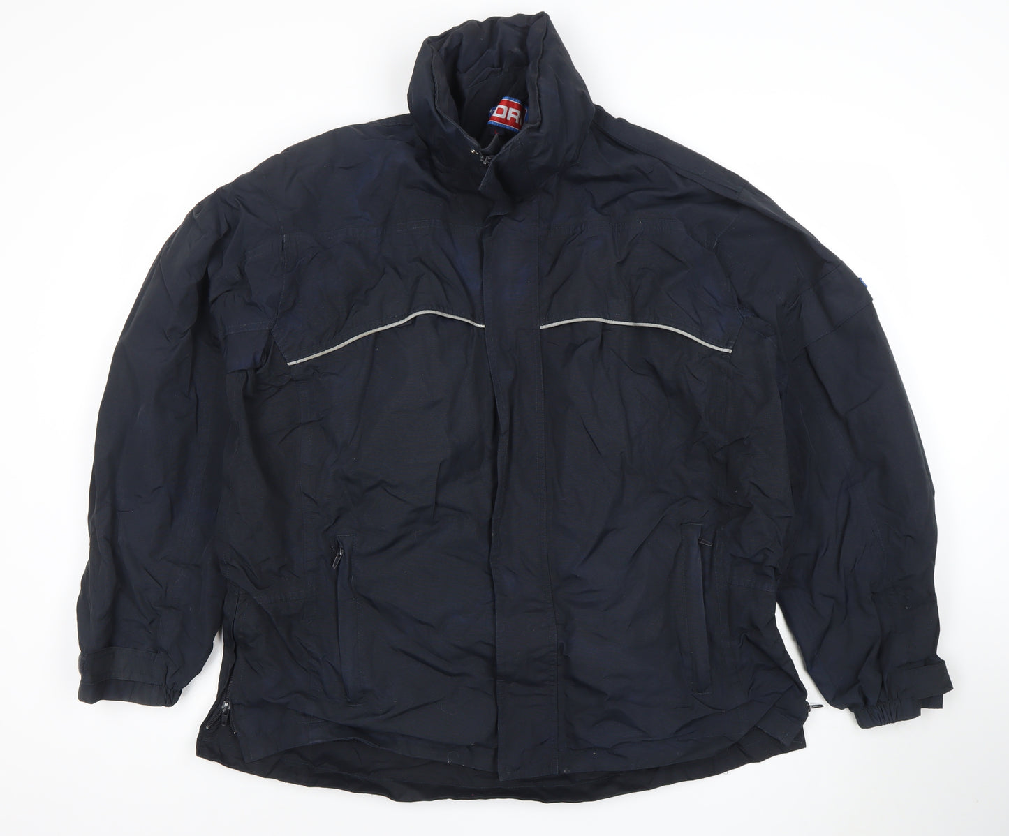 DRI Men's Blue Waterproof Windproof Mid-Length Jacket Size L