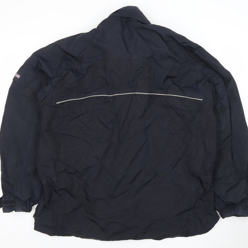 DRI Men's Blue Waterproof Windproof Mid-Length Jacket Size L