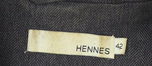 Hennes Women's Grey Two-Button Blazer Jacket Size 14 Polyester