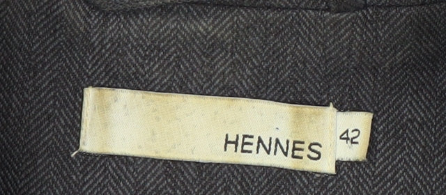 Hennes Women's Grey Two-Button Blazer Jacket Size 14 Polyester