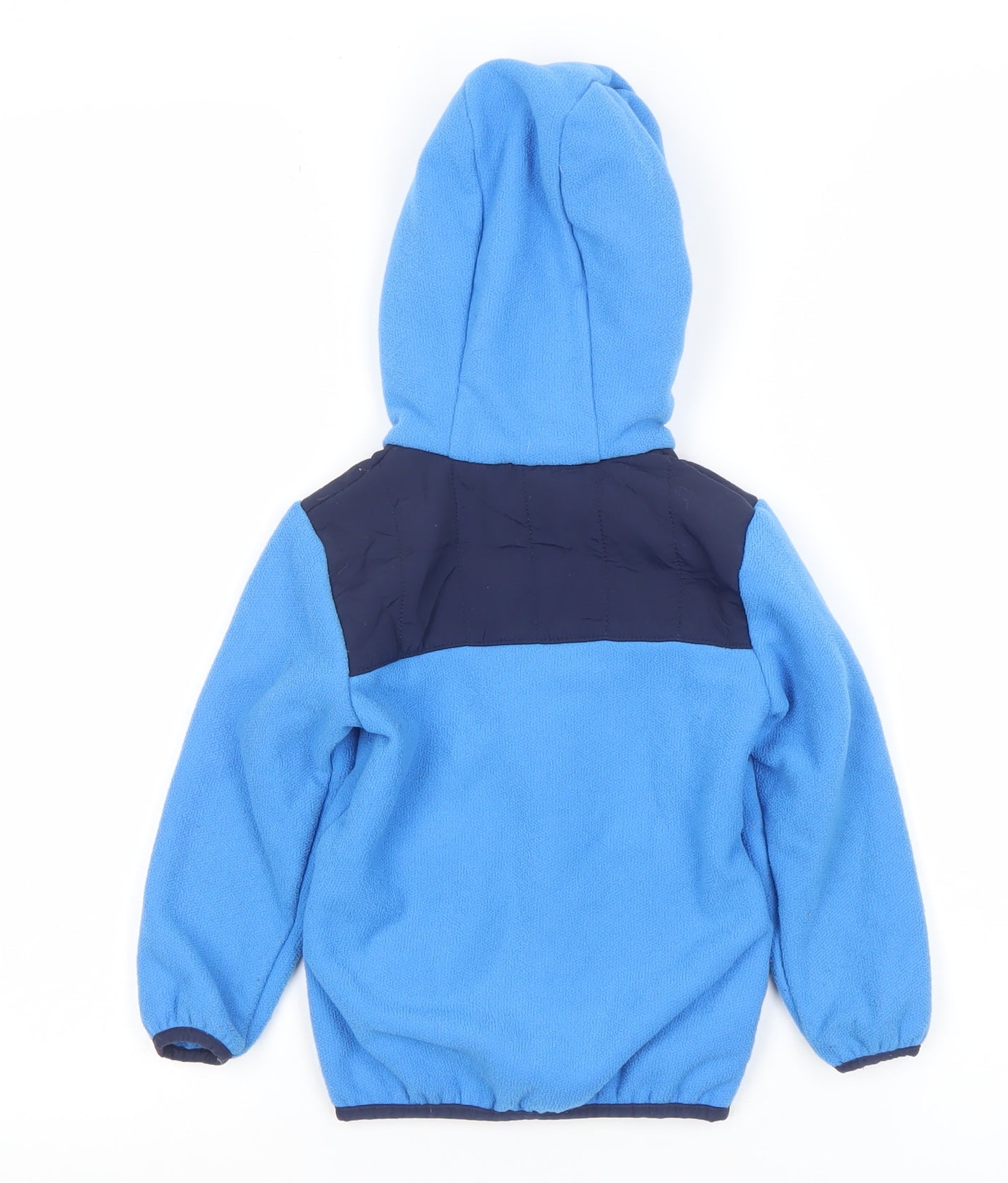 Quechua Boys Blue Hooded Fleece Hiking Jacket 10 Years Full Zip