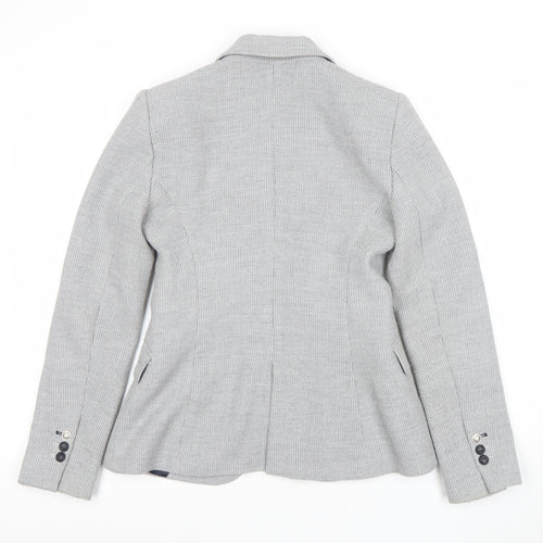 Zara Woman Grey Two-Button Blazer Jacket Small Regular Fit