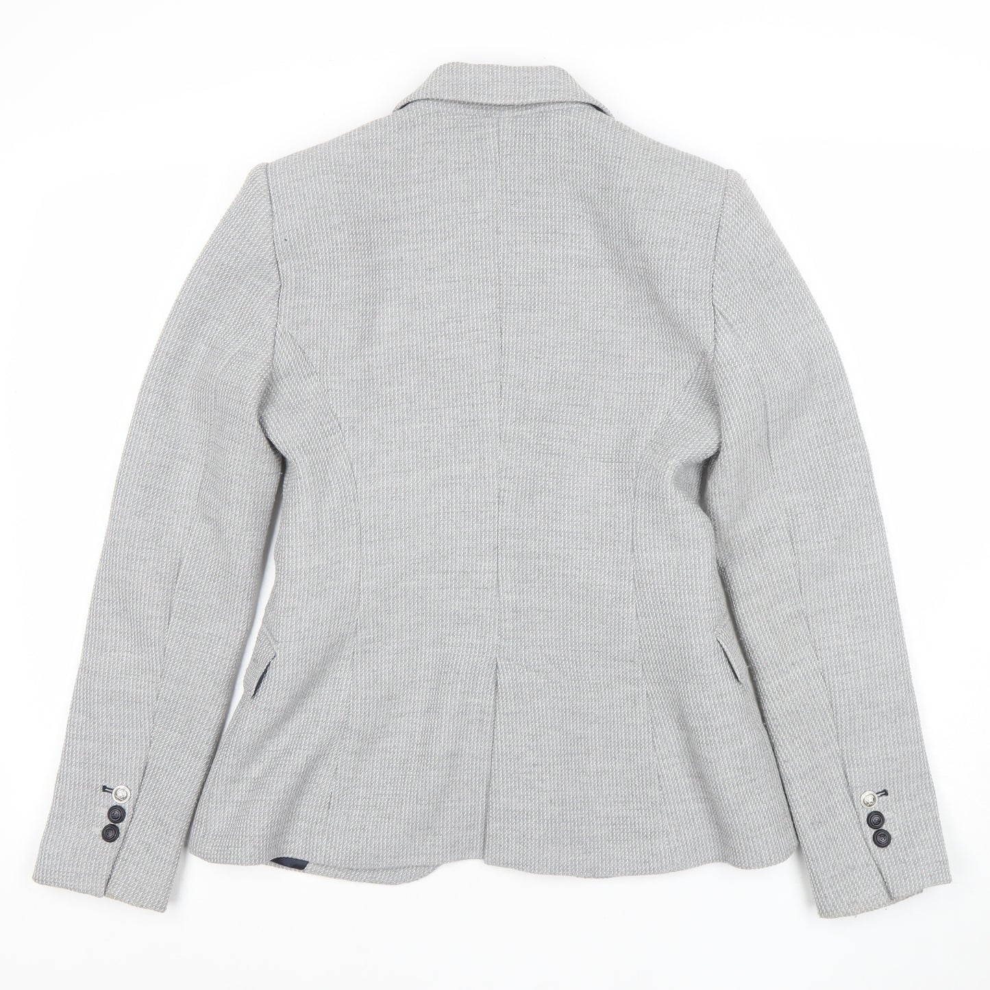 Zara Woman Grey Two-Button Blazer Jacket Small Regular Fit