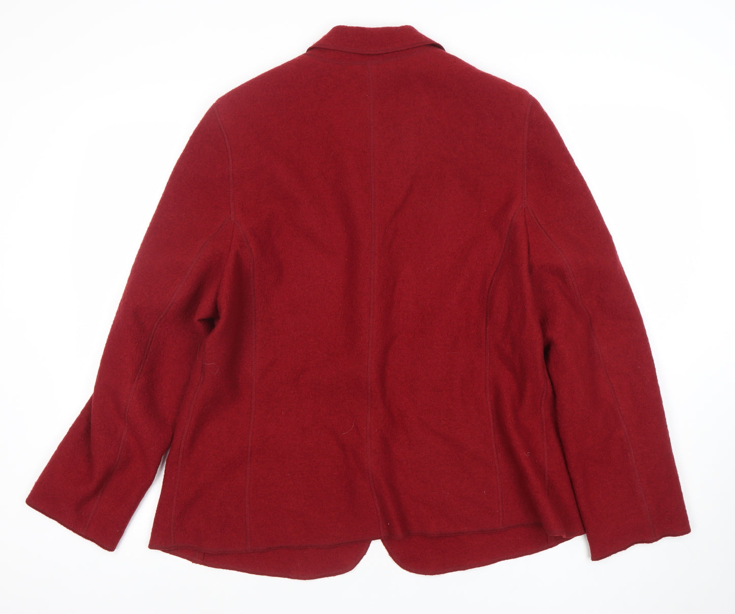 Rowland's Women's Red Wool Blazer Size 14 Single Breasted Jacket