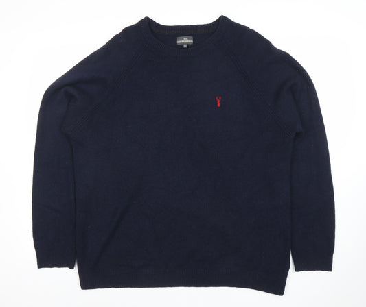 Next Men’s Blue Wool Blend Crew Neck Jumper XL