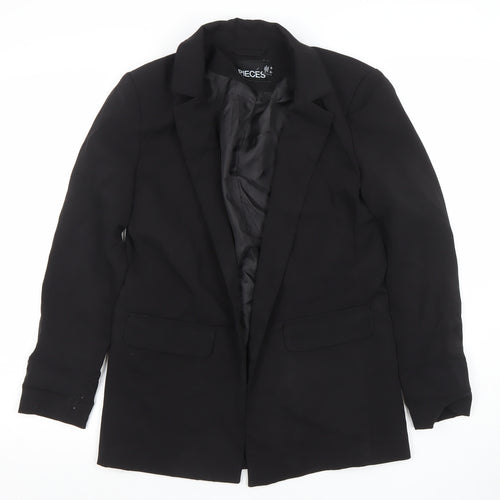 Pieces Women’s Black XS Single-Breasted Blazer Jacket