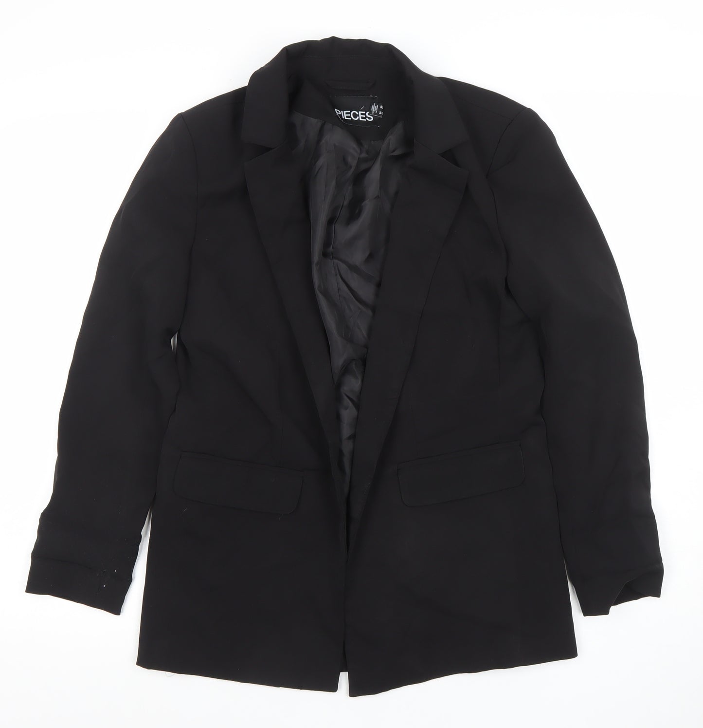 Pieces Women’s Black XS Single-Breasted Blazer Jacket