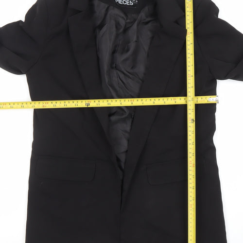 Pieces Women’s Black XS Single-Breasted Blazer Jacket