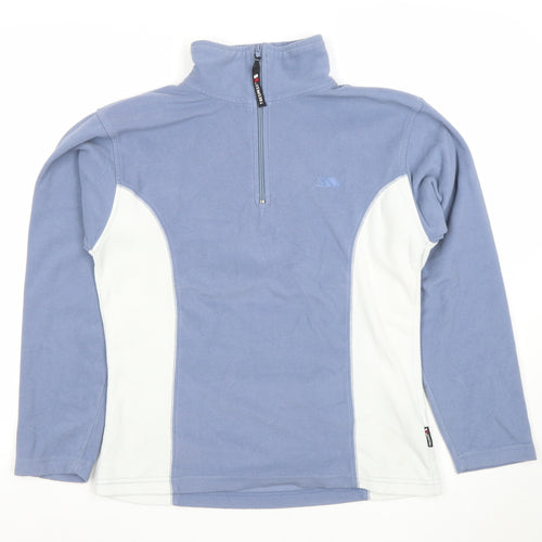Trespass Women’s Blue & White Fleece Pullover Sweatshirt Size M