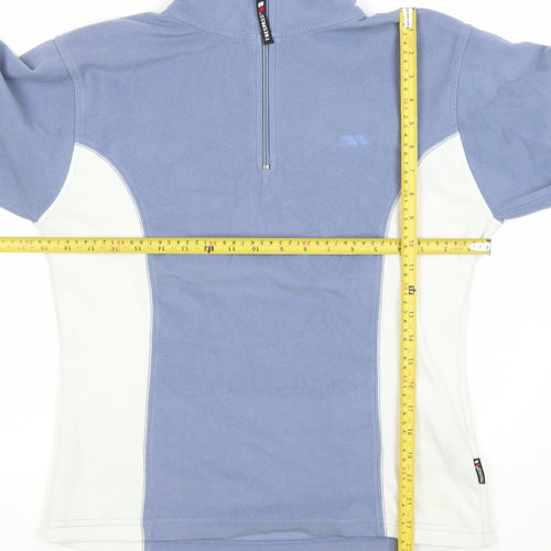 Trespass Women’s Blue & White Fleece Pullover Sweatshirt Size M