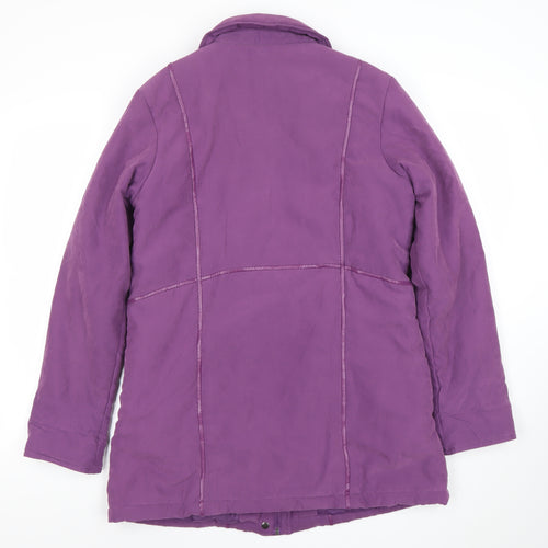 Finesse Women’s Purple Mid-Length Coat Size 12 Nylon Polyester