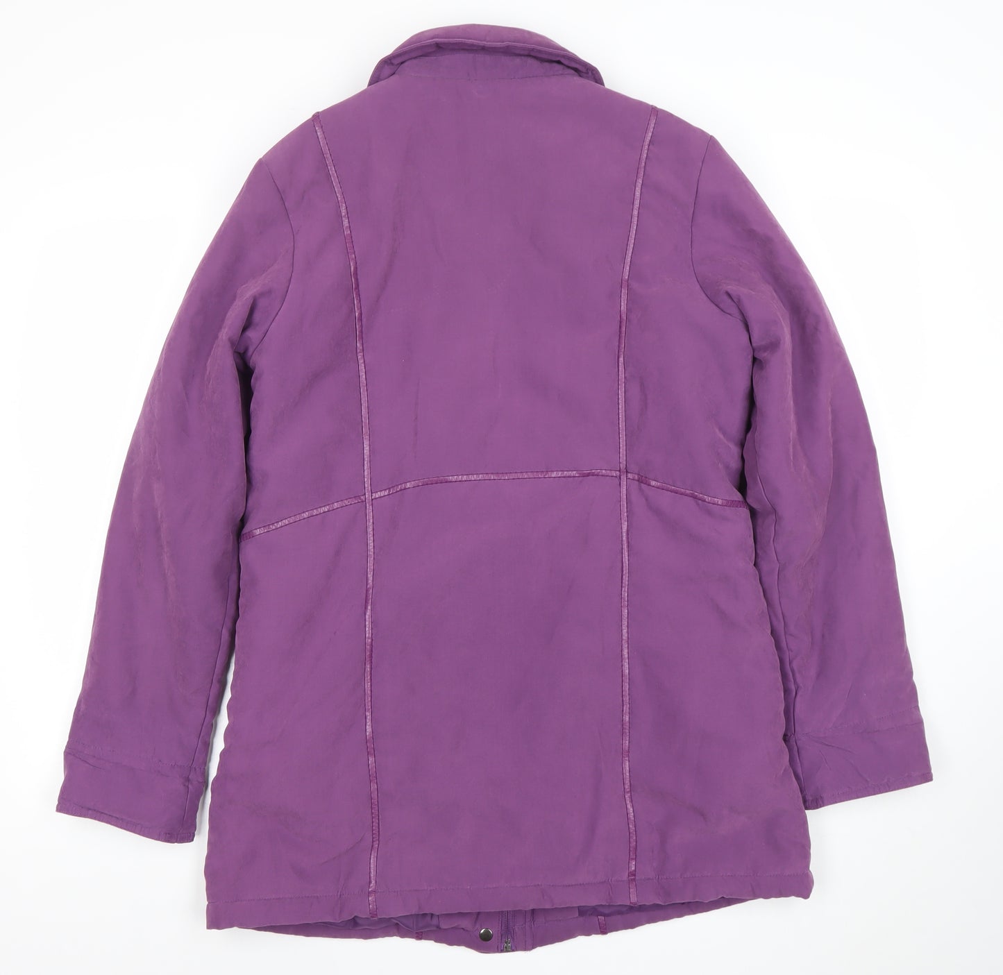 Finesse Women’s Purple Mid-Length Coat Size 12 Nylon Polyester