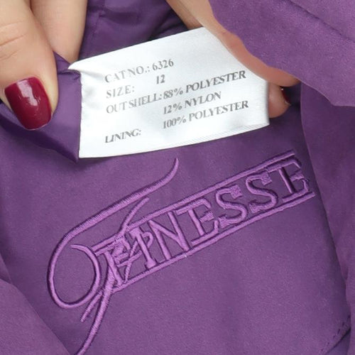 Finesse Women’s Purple Mid-Length Coat Size 12 Nylon Polyester