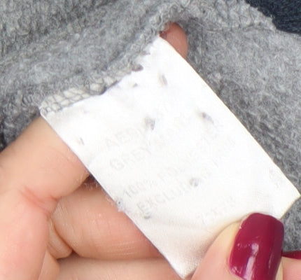 Cotton Traders Men's Grey Long Sleeve Fleece Polo Shirt Size L