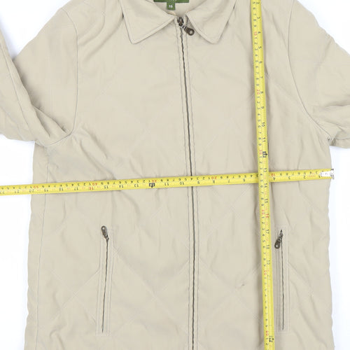 Nuage at Debenhams Womens Beige Quilted Mid-Length Jacket Size 10