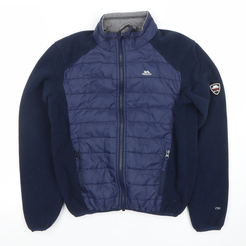 Trespass Boys Blue 9-10 Years Puffer Jacket Hooded Lightweight Outerwear