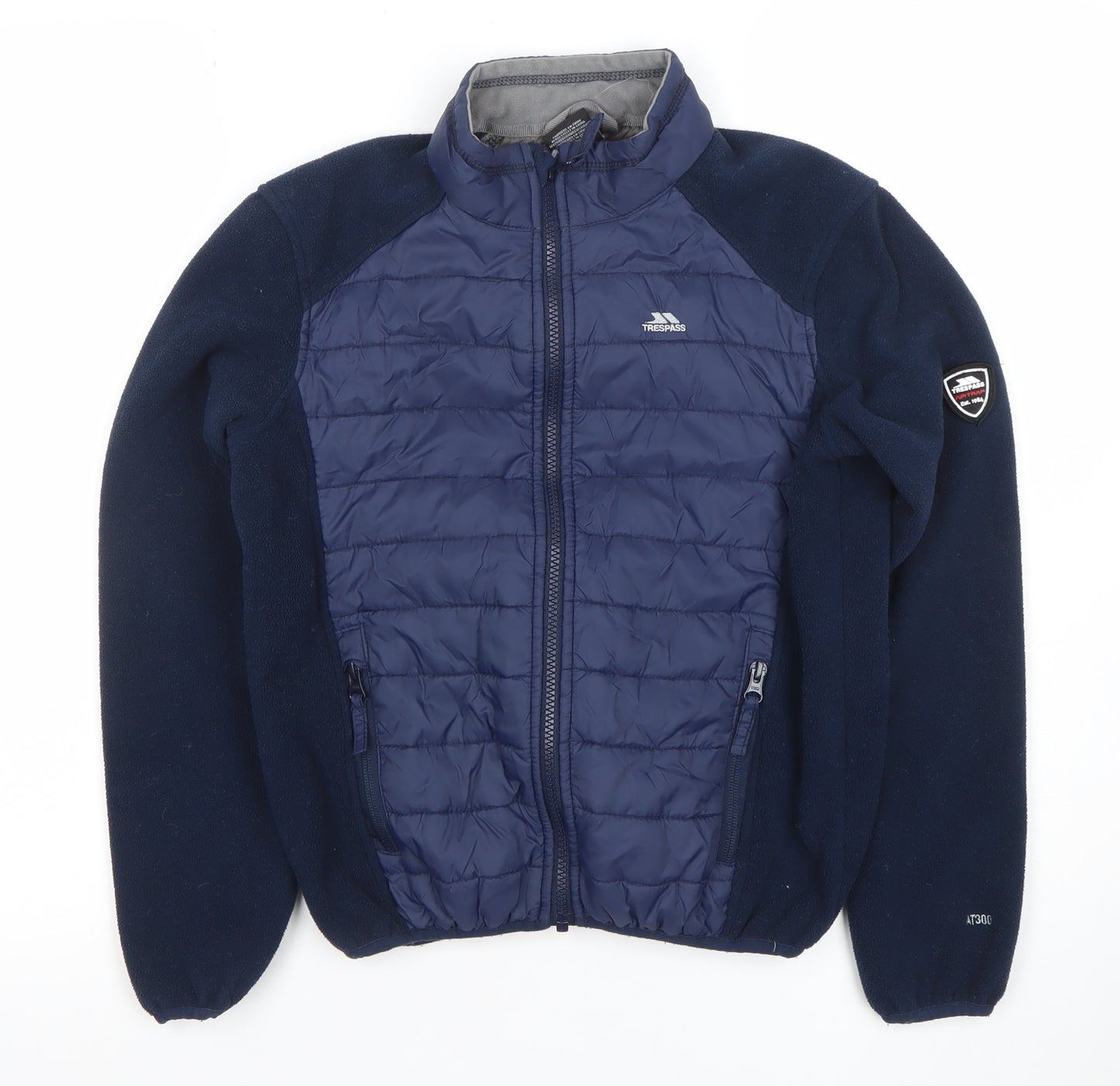 Trespass Boys Blue 9-10 Years Puffer Jacket Hooded Lightweight Outerwear