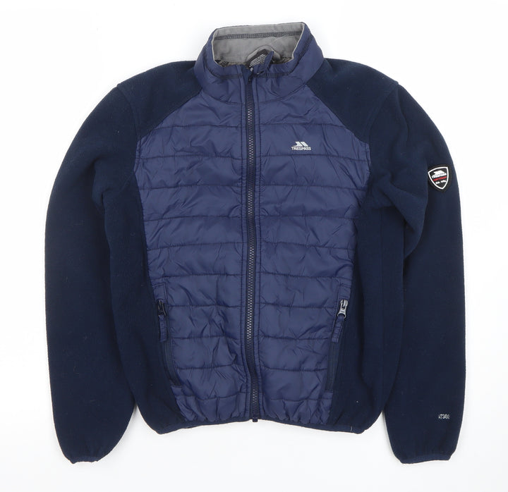 Trespass Boys Blue 9-10 Years Puffer Jacket Hooded Lightweight Outerwear