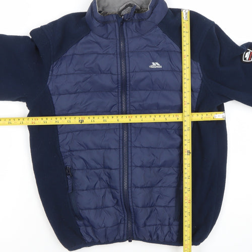 Trespass Boys Blue 9-10 Years Puffer Jacket Hooded Lightweight Outerwear