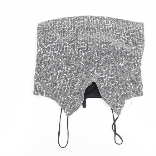 Vero Moda Women’s Silver Sequin Camisole Tank Top XS Party Wear