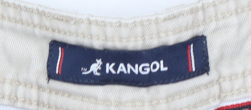 Kangol Men Beige Chino Shorts L Regular Fit Cotton Casual Summer