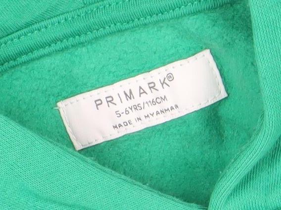 Primark Boys Green Hooded Ireland Pullover Hoodie Size 5-6 Years