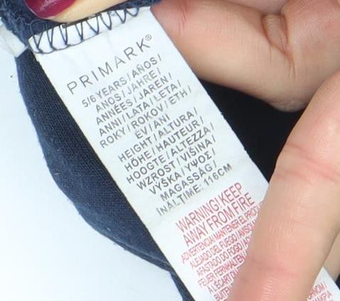 Primark Boys Navy Marvel Hulk Pullover Hoodie 5-6 Years Cotton Blend