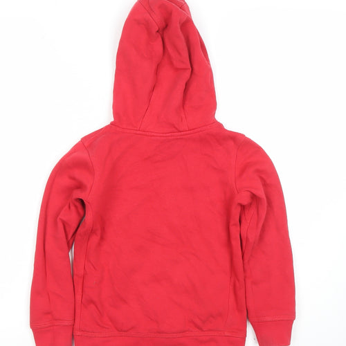 Nike Boys Red Pullover Hoodie 4-5 Years Cotton Blend Logo Graphic