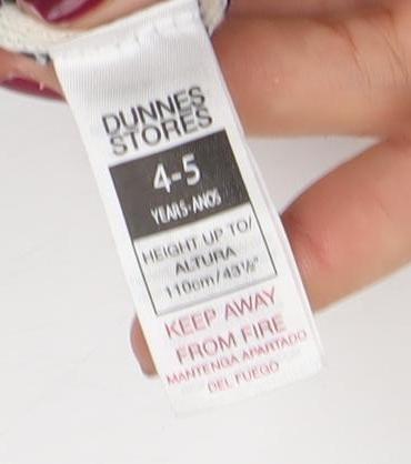 Dunnes Stores Boys Beige Navy Striped Dog Jumper 4-5 Years Cotton Crew Neck