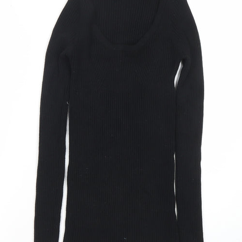 ASOS Women’s Black Slim Fit Long Sleeve Knit Top Size 6